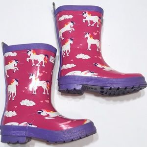 Hatley Kids Dark Pink Unicorn Rain Boots Size 12